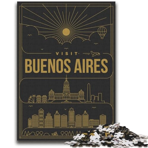 Buenos Aires, Kalifornien, Puzzle für Teenager, 2000 Teile, anspruchsvolles Spiel und Familienspiel mit passendem Poster und Quizblatt, 2000 Teile (70x100cm) von NYANBFKEA