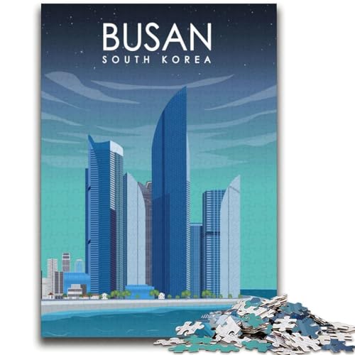 Busan, Südkorea, Puzzles für Erwachsene und Jugendliche, 2000 Teile, Lernspiele, DIY-Spielzeug mit passendem Poster und Quizblatt, für Kinder ab 14 Jahren, 2000 Teile (70x100cm) von NYANBFKEA