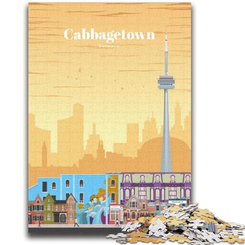 Cabbagetown in Toronto Puzzle 2000 Teile für Erwachsene und Jugendliche, anspruchsvolles Spiel und Familienspiel, Geburtstagsgeschenk, Geschenke, Wandkunst, 2000 Teile (70x100cm) von NYANBFKEA
