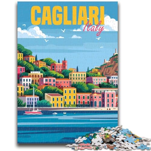Cagliari, Italien, Puzzle mit 1000 Teilen, Geschenk für Teenager, perfekt für Spieleabende, buntes Spielzeug als Geschenk für zu Hause, 1000 Teile (26x38cm) von NYANBFKEA