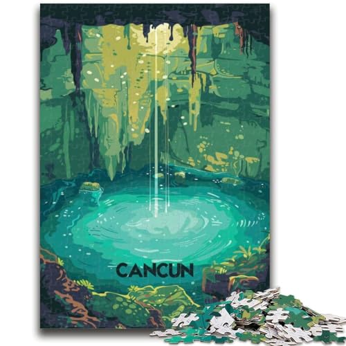 Cancun Cenote Dive 1000-teiliges Puzzle für Erwachsene und Jugendliche, pädagogisches Spielzeug zum Stressabbau, ganze Familie, 1000 Teile (50x75cm) von NYANBFKEA