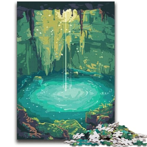Cancun Cenote Puzzles für Erwachsene 2000 Teile, Spielzeug Lernspiele Stressabbau Wichtelgeschenke für Kinder ab 14 Jahren 2000 Teile (70x100cm) von NYANBFKEA