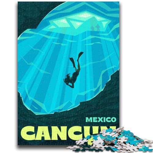 Cancun-Puzzle mit 1000 Teilen, Geschenk für Teenager, perfekt für Spieleabende, buntes Spielzeug als Geschenk für zu Hause, 1000 Teile (26x38cm) von NYANBFKEA