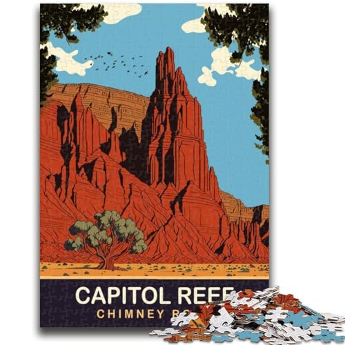 Capital Reef Nationalpark Puzzle 1000 Teile für Erwachsene und Jugendliche, anspruchsvolles Spiel und Familienspiel, Geburtstagsgeschenk, Geschenke, Wandkunst, 1000 Teile (50x75cm) von NYANBFKEA