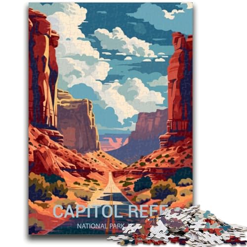 Capitol Reef Nationalpark Puzzle für Erwachsene 1000 Teile, Spielzeug Lernspiele Stressabbau Wichtelgeschenke für Kinder ab 14 Jahren 1000 Teile (26x38cm) von NYANBFKEA
