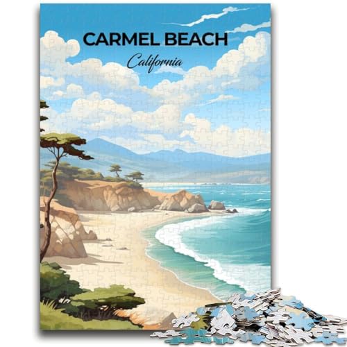 Carmel Beach, Kalifornien, Puzzle für Erwachsene, 1000 Teile, anspruchsvolles Spiel und Lernspiel für die ganze Familie zum Geburtstag, Weihnachten, 1000 Teile (26x38cm) von NYANBFKEA