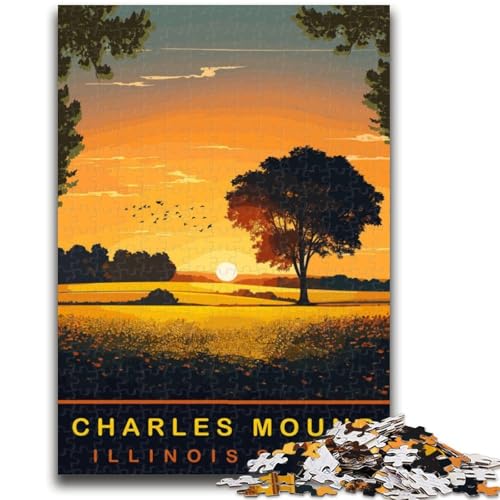 Charles Mound 1000-teiliges Puzzle für Teenager, Geschenke, Familienspiel, Stressabbau, schwierige Herausforderung, tolle Geschenke und Spielzeuge, 1000 Teile (50x75cm) von NYANBFKEA