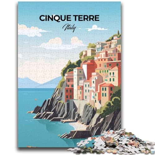 Cinque Terre Puzzle für Teenager, 1000 Teile, für Kinder ab 14 Jahren, Spiel, Wanddekoration, einzigartige Geschenke für Geburtstag und Weihnachten, 1000 Teile (26x38cm) von NYANBFKEA