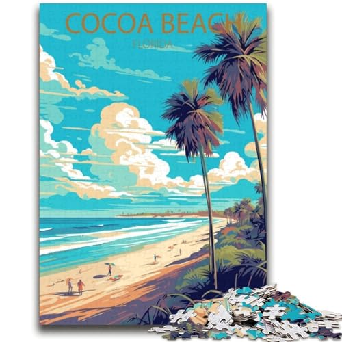 Cocoa Beach Florida Puzzle 2000 Teile für Erwachsene, Spielzeug, Lernspiele, Stressabbau, Wichtelgeschenke für Kinder ab 14 Jahren, 2000 Teile (70x100cm) von NYANBFKEA