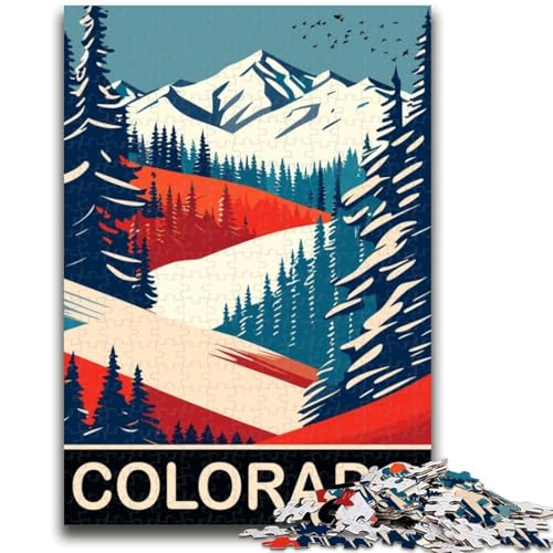 Colorado USA Puzzle für Teenager, 1000 Teile, Familienaktivität mit passendem Poster und Quizblatt, für Kinder ab 14 Jahren, 1000 Teile (26x38cm) von NYANBFKEA