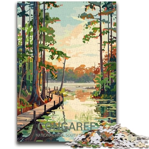 Congaree-Nationalpark, 1000-teiliges Puzzle für Erwachsene, Geschenke für Lernspiele, Herausforderungsspielzeug, Geburtstagsgeschenk, Geschenke, Wandkunst, 1000 Teile (50x75cm) von NYANBFKEA