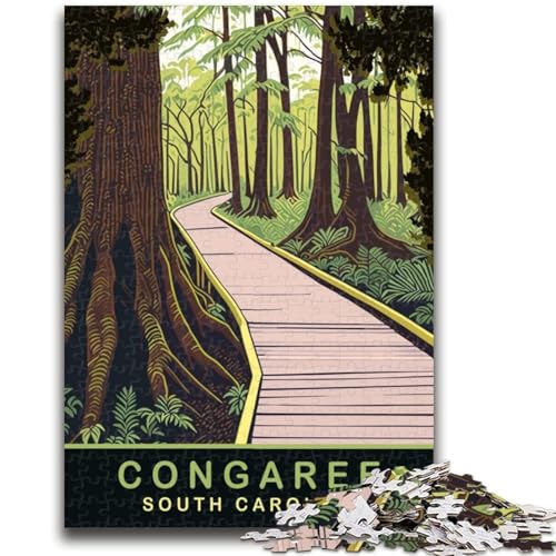 Congaree Trail 1000-teiliges Puzzle für Erwachsene, Geschenke für Lernspiele, Herausforderungsspielzeug, Geburtstagsgeschenk, Geschenke, Wandkunst, 1000 Teile (50x75cm) von NYANBFKEA