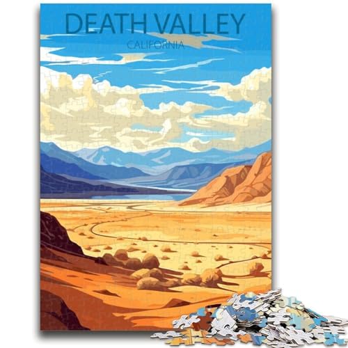 Death Valley, Kalifornien, Puzzle, 1000 Teile, für Erwachsene, Spielzeug, Lernspiele, Stressabbau, Wichtelgeschenke für Kinder ab 14 Jahren, 1000 Teile (50x75cm) von NYANBFKEA