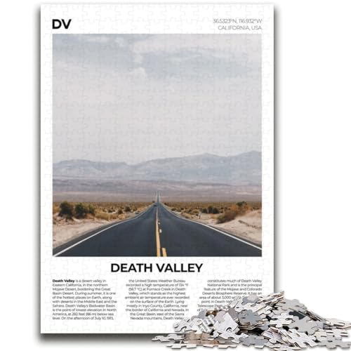 Death Valley 2000-teiliges Puzzle für Teenager, Geschenke, pädagogisches Spielzeug zum Stressabbau, ganze Familie, 2000 Teile (70x100cm) von NYANBFKEA
