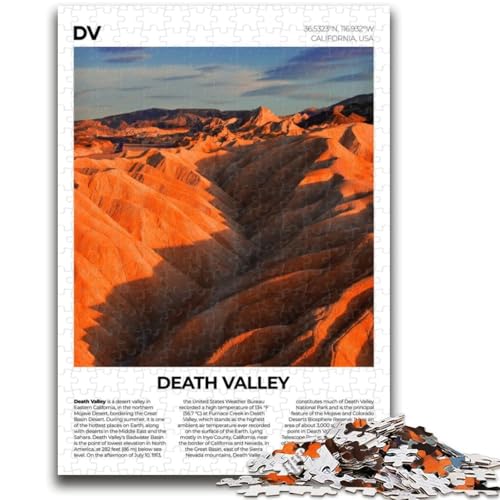 Death Valley Puzzles für Teenager, 1000 Teile, geeignet für Kinder ab 14 Jahren, Spielzeug, Wanddekoration, Geburtstag und einzigartige Geschenke, 1000 Teile (26x38cm) von NYANBFKEA