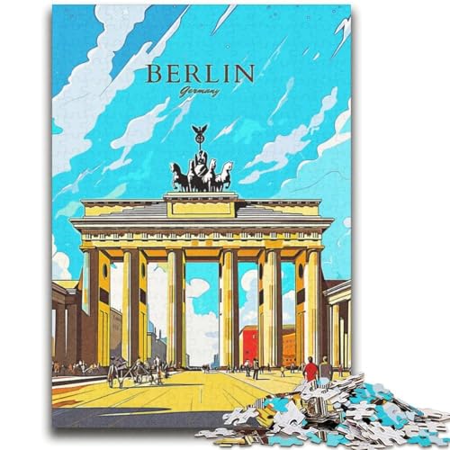 Deutschland Berlin Reise-Puzzle für Teenager, 2000 Teile, Familienaktivität, Spaß zu Hause, Geburtstagsgeschenk, Reisegeschenke, 2000 Teile (70x100cm) von NYANBFKEA