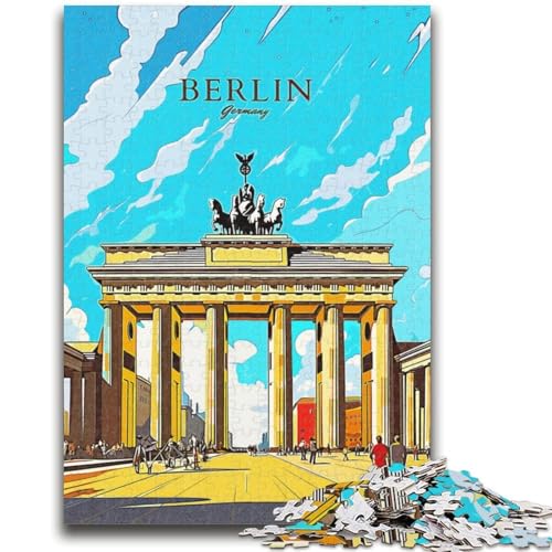 Deutschland Berlin Reisepuzzle 1000 Teile für Teenager, ab 14 Jahren, Heimdekoration, Familienspiele, Weihnachts- und Geburtstagsgeschenke, 1000 Teile (50x75cm) von NYANBFKEA