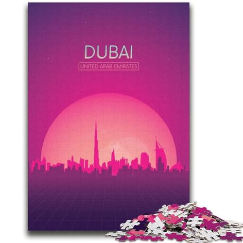 Dubai, VAE, 2000-teiliges Puzzle für Erwachsene und Jugendliche, Spielzeug, Lernspiele, Stressabbau, Wichtelgeschenke für Kinder ab 14 Jahren, 2000 Teile (70x100cm) von NYANBFKEA