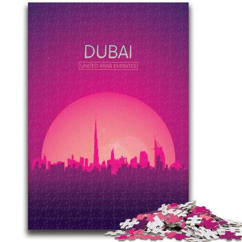 Dubai, VAE-Puzzle, 1000 Teile, für Erwachsene, Spielzeug, Lernspiele, Stressabbau, Wichtelgeschenke für Kinder ab 14 Jahren, 1000 Teile (50x75cm) von NYANBFKEA