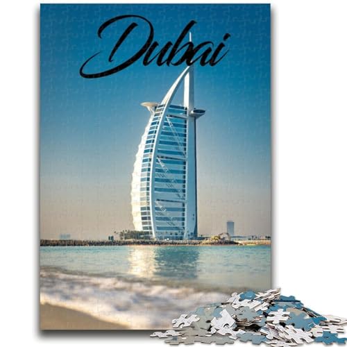 Dubai 1000-teiliges Puzzle für Erwachsene, Geschenke für Lernspiele, Herausforderungsspielzeug, Geburtstagsgeschenk, Geschenke, Wandkunst, 1000 Stück (50x75cm) von NYANBFKEA