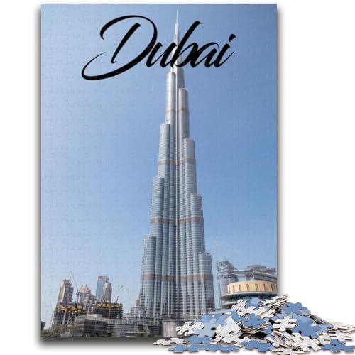 Dubai-Puzzle 1000 Teile für Erwachsene, Spielzeug, Lernspiele, Stressabbau, Wichtelgeschenke für Kinder ab 14 Jahren, 1000 Teile (50x75cm) von NYANBFKEA
