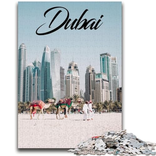 Dubai-Puzzle für Teenager, 1000 Teile, Familienaktivität mit passendem Poster und Quizblatt, für Kinder ab 14 Jahren, 1000 Teile (50x75cm) von NYANBFKEA