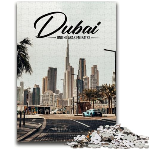 Dubai-Puzzle mit 1000 Teilen, Geschenk für Teenager, perfekt für Spieleabende, buntes Spielzeug als Geschenk für zu Hause, 1000 Teile (50x75cm) von NYANBFKEA