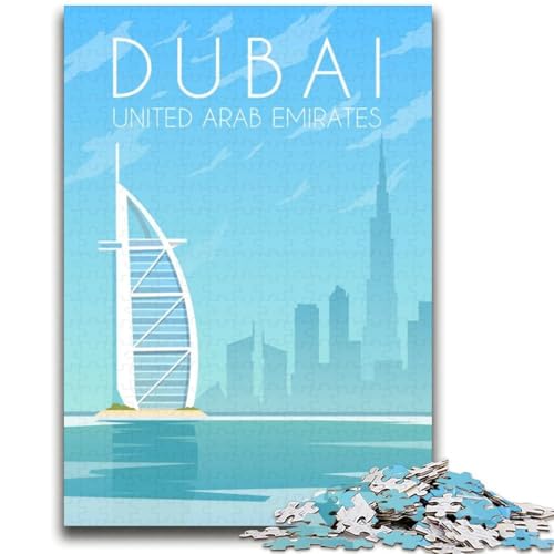 Dubai-Puzzles 2000 Teile für Teenager ab 14 Jahren, Heimkunstdekor, Familienspiele, Weihnachts- und Geburtstagsgeschenke, 2000 Teile (70x100cm) von NYANBFKEA