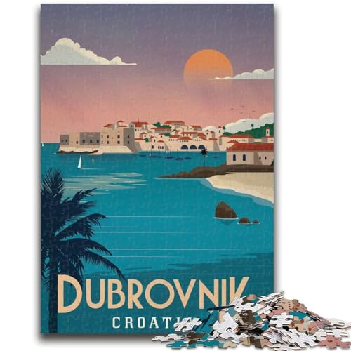 Dubrovnik Puzzle 1000 Teile für Erwachsene, Geschenke, anspruchsvolles und schwieriges Angebot als Geschenk für die ganze Familie, 1000 Teile (50x75cm) von NYANBFKEA