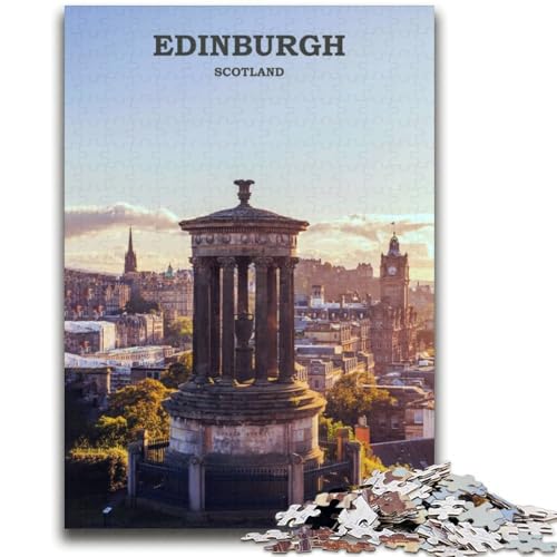 Edinburgh Reise-Kunst-Puzzles für Erwachsene und Jugendliche, 2000-teiliges Puzzle, Lernspiele, DIY-Spielzeug mit passendem Poster und Quizblatt, für Kinder ab 14 Jahren, 2000 Teile (70x100cm) von NYANBFKEA