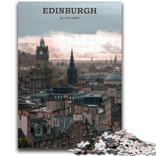 Edinburgh Reiseplakat, 1000-teiliges Puzzle für Erwachsene, Geschenke für Lernspiele, Herausforderungsspielzeug, Geburtstagsgeschenk, Geschenke, Wandkunst, 1000 Teile (26x38cm) von NYANBFKEA