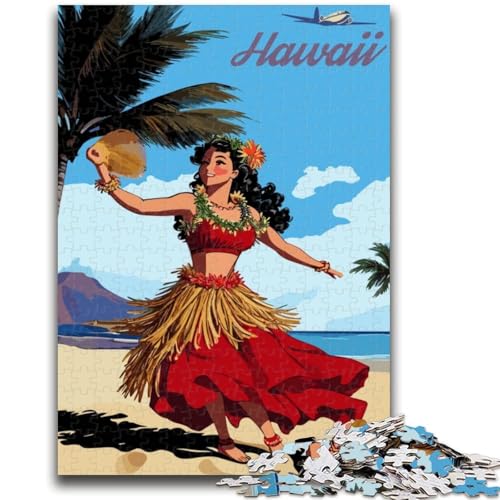 Fanving Hula-Mädchen-Puzzle, 1000 Teile, für Erwachsene, Geschenke, für Lernspiele, Herausforderungsspielzeug, Geburtstagsgeschenk, Geschenke, Wandkunst, 1000 Teile (26x38cm) von NYANBFKEA