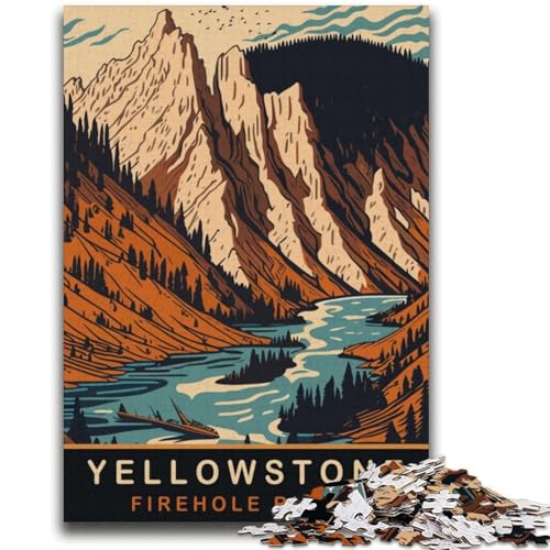 Firehole River Yellowstone Puzzle für Teenager, Spielzeug, Lernspiele, Stressabbau, Wunschliste mit Weihnachtsmann, 2000 Teile (70x100cm) von NYANBFKEA