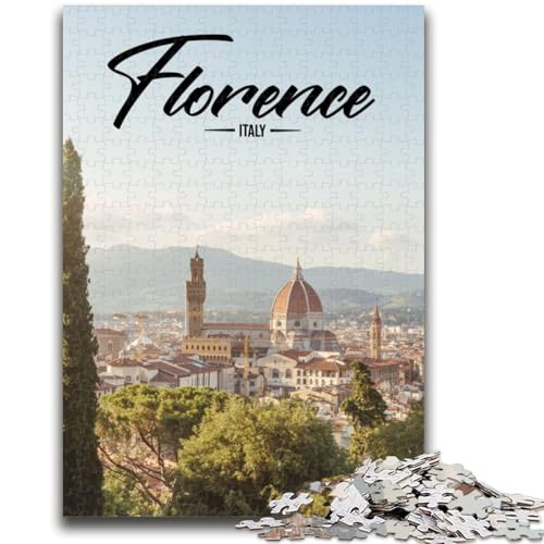 Florence 1000-teiliges Puzzle für Erwachsene, Geschenke für Lernspiele, Herausforderungsspielzeug, Geburtstagsgeschenk, Geschenke, Wandkunst, 1000 Teile (50x75cm) von NYANBFKEA