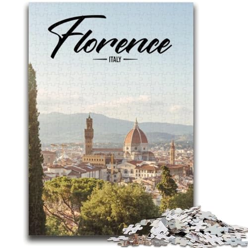 Florence Puzzles 1000 Teile für Erwachsene, ab 14 Jahren, Denksportaufgaben, Familienspiele, Weihnachts- und Geburtstagsgeschenke, 1000 Teile (26x38cm) von NYANBFKEA