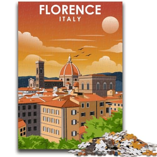 Florenz, Italien, Reisekunst-Puzzle, 1000 Teile, Geschenk für Teenager, perfekt für Spieleabende, buntes Spielzeug als Geschenk für zu Hause, 1000 Teile (50x75cm) von NYANBFKEA