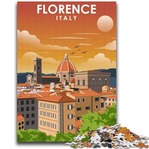 Florenz, Italien, Reisekunst-Puzzle für Erwachsene, 2000 Teile, Spielzeug, Lernspiele, Stressabbau, Wichtelgeschenke für Kinder ab 14 Jahren, 2000 Teile (70x100cm) von NYANBFKEA