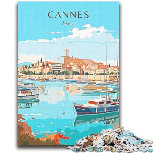 Frankreich Cannes Reisepuzzles für Erwachsene und Jugendliche, Mustermontage-Angebot als Geschenk für die ganze Familie, geeignet für und ab 14 Jahren, 2000 Teile (70x100cm) von NYANBFKEA