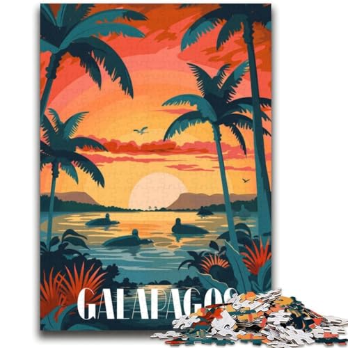 Galapagos Sunset Bliss Puzzle 2000 Teile für Teenager-Geschenke, perfekt für Spieleabende, buntes Spielzeug als Geschenk für zu Hause, 2000 Teile (70x100cm) von NYANBFKEA