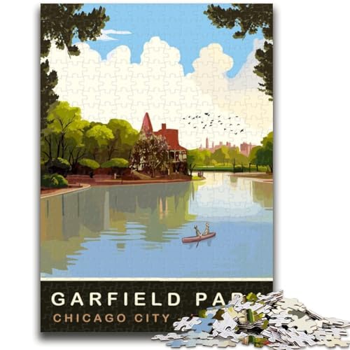 Garfield Park 1000-teiliges Puzzle für Jugendliche und Erwachsene, Stressabbau, schwierige Herausforderung für die Heimdekoration, für 14+, 1000 Teile (50x75cm) von NYANBFKEA