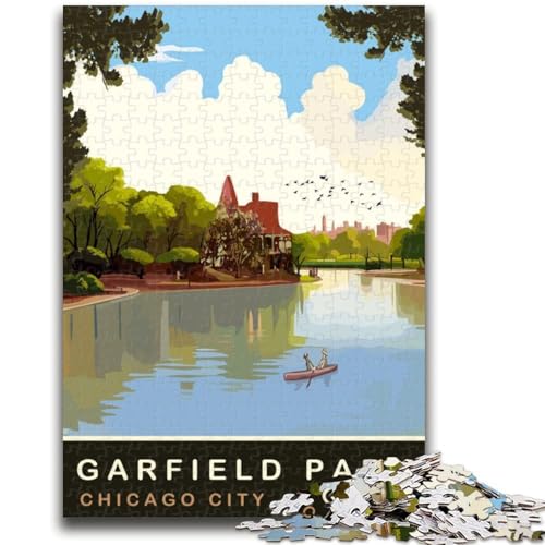 Garfield Park Puzzle 1000 Teile für Erwachsene, Spielzeug, Lernspiele, Stressabbau, Wichtelgeschenke für Kinder ab 14 Jahren, 1000 Teile (26x38cm) von NYANBFKEA