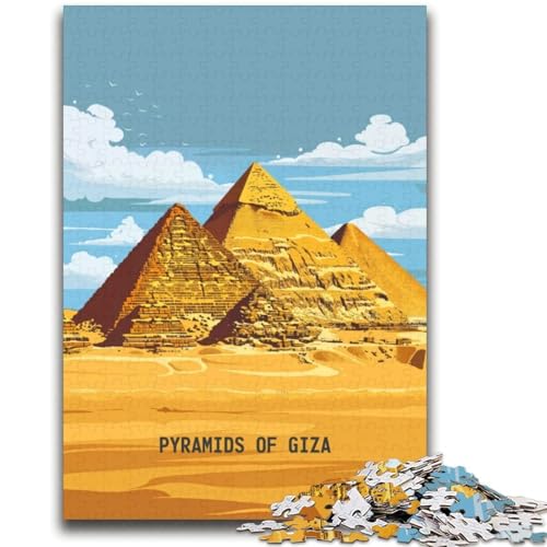 Gizeh Antike Wunder Puzzles für Teenager, 2000 Teile Puzzle, Geeignet für Kinder ab 14 Jahren, Spielzeug, Wanddekoration, Geburtstag und einzigartige Geschenke, 2000 Teile (70x100cm) von NYANBFKEA