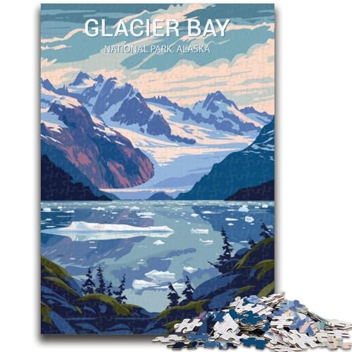 Glacier Bay Nationalpark 1000-teiliges Puzzle für Teenager, geeignet für Kinder ab 14 Jahren. Familienspaß ganze Familie. 1000 Teile (26x38cm) von NYANBFKEA