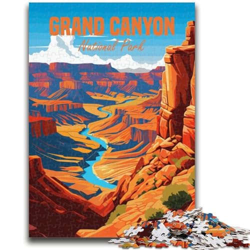 Grand Canyon Nationalpark Puzzle 1000 Teile für Erwachsene, ab 14 Jahren, Denksportaufgaben, Familienspiele, Weihnachts- und Geburtstagsgeschenke, 1000 Teile (26x38cm) von NYANBFKEA