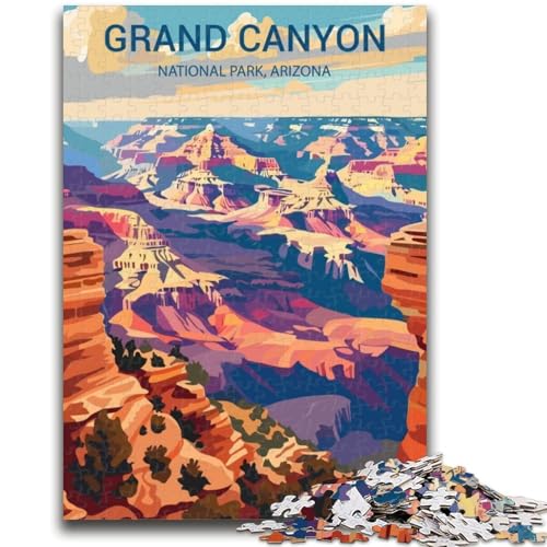 Grand Canyon Nationalpark Puzzle 1000 Teile für Teenager Geschenke, Perfekt für Spieleabende, Buntes Spielzeug für Zuhause Geschenk 1000pcs (26x38cm) von NYANBFKEA
