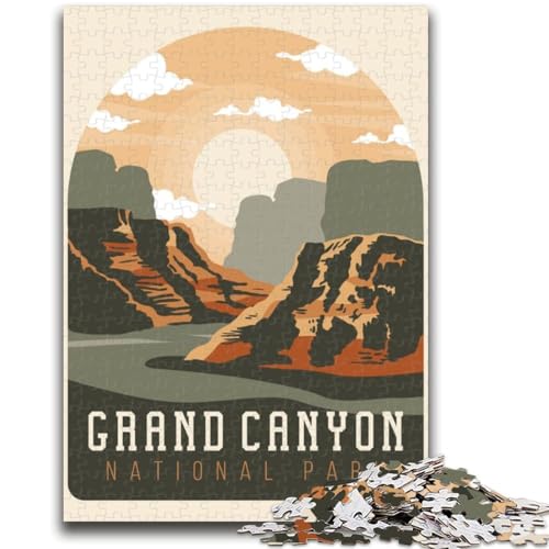 Grand Canyon Nationalpark Puzzle für Teenager, 1000 Teile, für Alter 14+, Spiel, Wanddekoration, einzigartige Geschenke für Geburtstag und Weihnachten, 1000 Stück (26x38cm) von NYANBFKEA