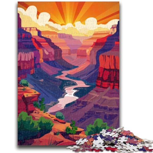 Grand Canyon Sunset Puzzle für Erwachsene, 1000 Teile, anspruchsvolles Spiel und Lernspiel für die ganze Familie zum Geburtstag, Weihnachten, 1000 Teile (50x75cm) von NYANBFKEA