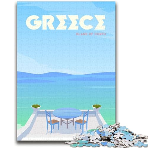 Griechenland-Puzzle mit 2000 Teilen, Geschenk für Teenager, perfekt für Spieleabende, buntes Spielzeug als Geschenk für zu Hause, 2000 Teile (70x100cm) von NYANBFKEA