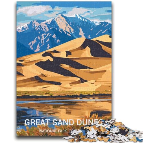 Große Sanddünen, 1000-teiliges Puzzle für Erwachsene, Geschenke für Lernspiele, Herausforderungsspielzeug, Geburtstagsgeschenk, Geschenke, Wandkunst, 1000 Teile (26x38cm) von NYANBFKEA