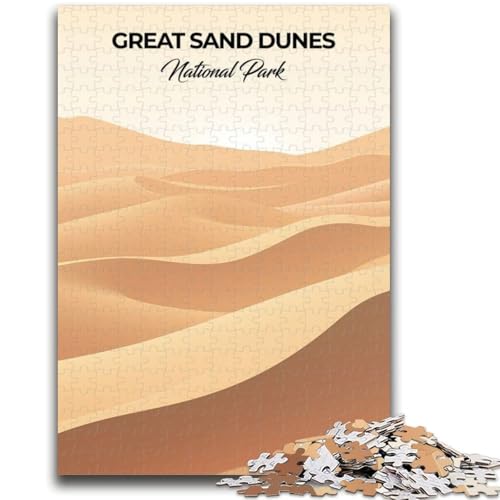 Große Sanddünen-Puzzle, 1000 Teile, für Teenager ab 14 Jahren, Denksportaufgaben, Familienspiele, Weihnachts- und Geburtstagsgeschenke, 1000 Teile (26x38cm) von NYANBFKEA